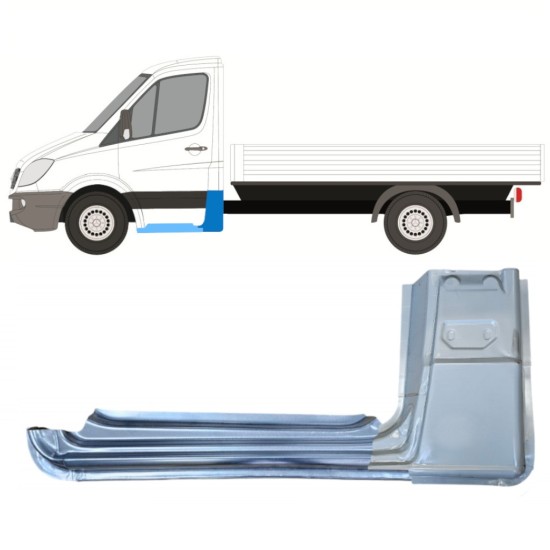 Opravný plech sada na Mercedes Sprinter 2006-2018 / Levá / Jednomístná kabina / 15082