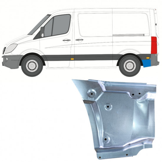 Lem zadního blatníku na Mercedes Sprinter 2006-2018 / SWB / Levá 11050