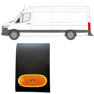 Boční lišta předního sloupku pro světlo na Mercedes Sprinter 2018- / Levá / Sada 12963