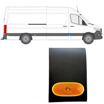Boční lišta předního sloupku pro světlo na Mercedes Sprinter 2018- / Pravá / Sada 12962