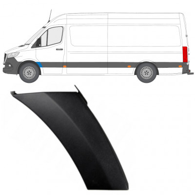 Boční lišta předního blatníku na Mercedes Sprinter 2018- / Levá 12931