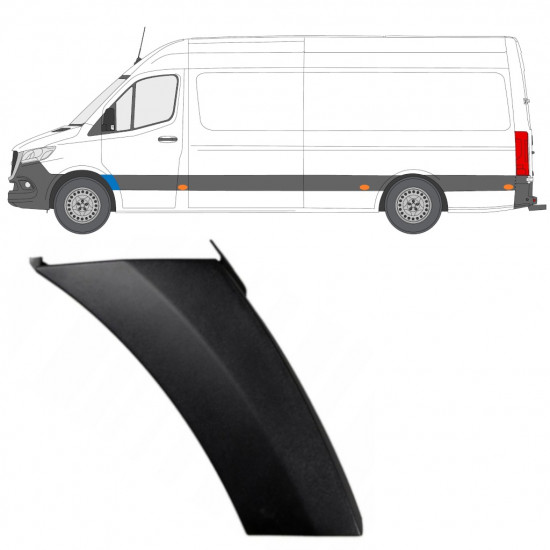 Boční lišta předního blatníku na Mercedes Sprinter 2018- / Levá 12931