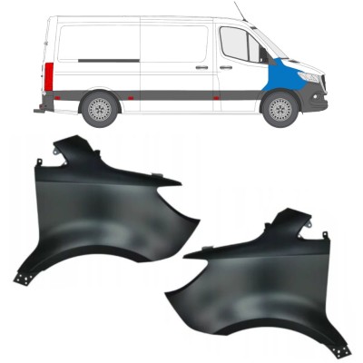 Přední blatník na Mercedes Sprinter 2018- / Levá+Pravá / Sada 14941
