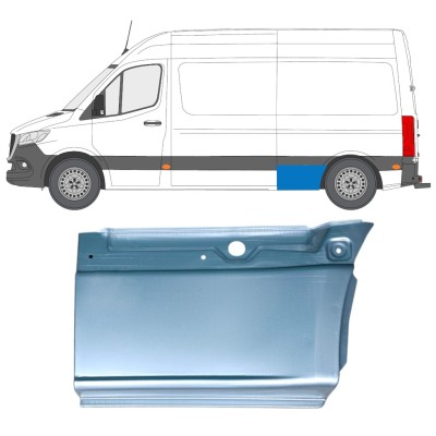Opravný plech zadního blatníku spodní část na Mercedes Sprinter 2018- / Levá 14550