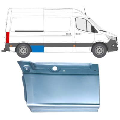 Opravný plech zadního blatníku spodní část na Mercedes Sprinter 2018- / Pravá 14549
