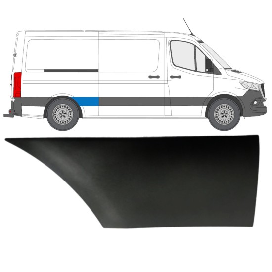 Boční lišta zadního blatníku na Mercedes Sprinter 2018- / Pravá 16648