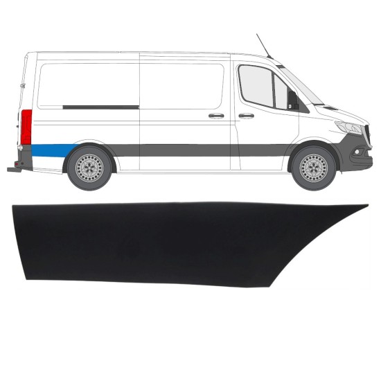 Boční lišta zadního blatníku za kolem na Mercedes Sprinter 2018- / Pravá 16642