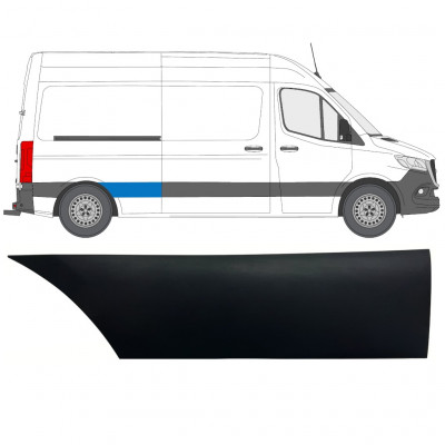 Boční lišta zadního blatníku na Mercedes Sprinter 2018- / Pravá 12938