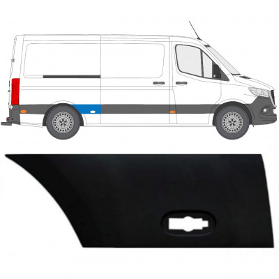 Boční lišta zadního blatníku na Mercedes Sprinter 2018- / Pravá 12936