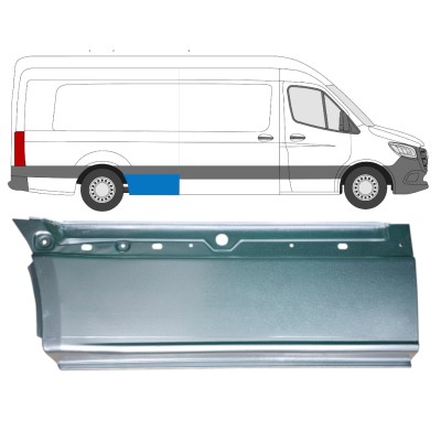 Opravný plech zadního blatníku spodní část na Mercedes Sprinter 2018- / Pravá 14551