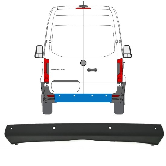 Zadní nárazník PDC na Mercedes Sprinter 2018- 14969 Zadní nárazník PDC na Mercedes Sprinter 2018- 14969