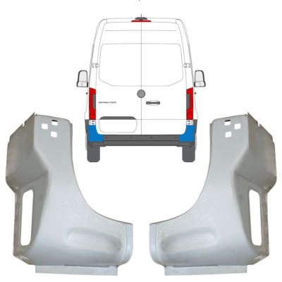 Opravný plech zadního rohu na Mercedes Sprinter 2018- / Levá+Pravá / Sada 14653