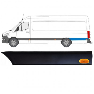 Boční lišta zadního blatníku pro světlo na Mercedes Sprinter 2018- / Levá / Sada 12971