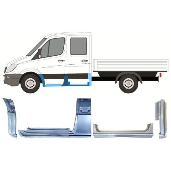 Opravný plech sada na Mercedes Sprinter 2006-2018 / Levá / 15086