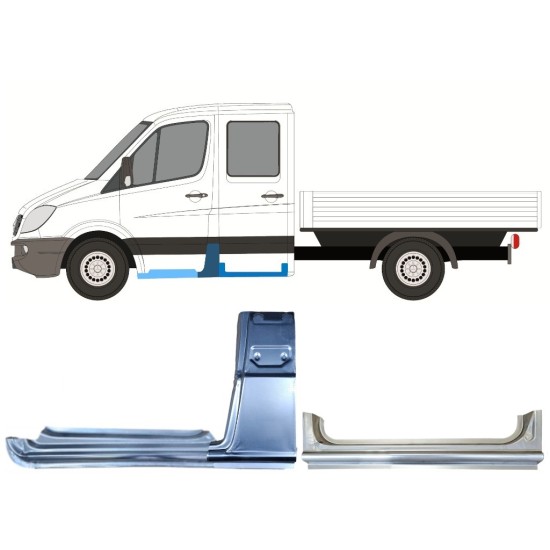 Opravný plech sada na Mercedes Sprinter 2006-2018 / Levá / 15088