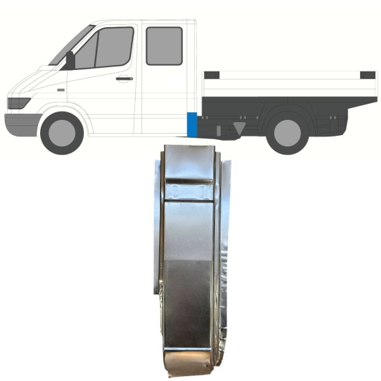 Opravný plech zadního rohu na Mercedes Sprinter 1995-2006 / Levá 16399