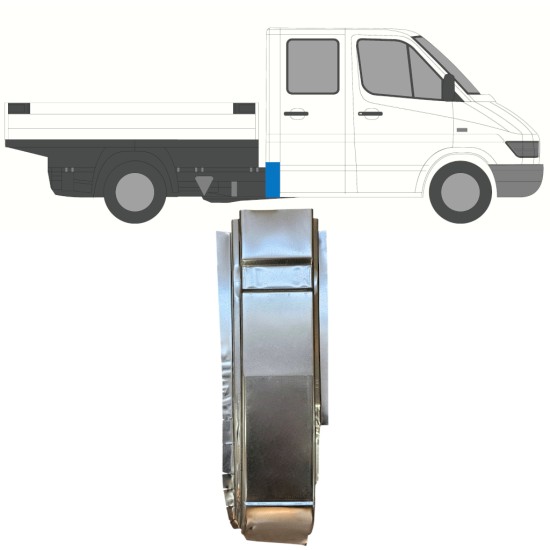 Opravný plech zadního rohu na Mercedes Sprinter 1995-2006 / Pravá 16398