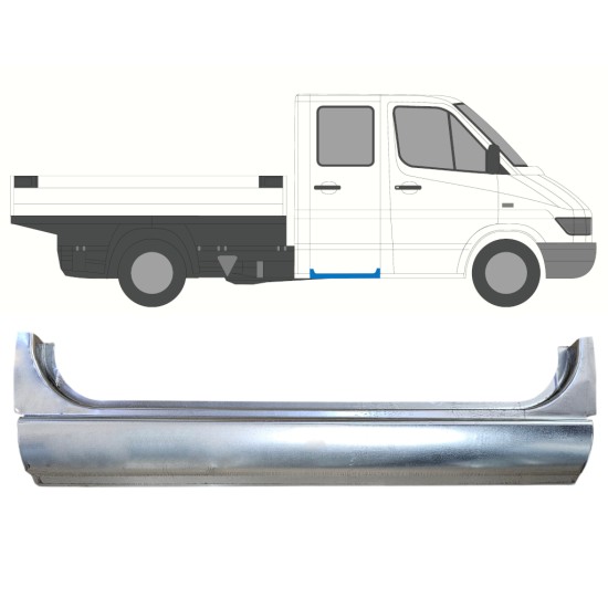 Opravný plech prahu zadních dveří na Mercedes Sprinter 1995-2006 / Levá = Pravá (symetrická) 16385