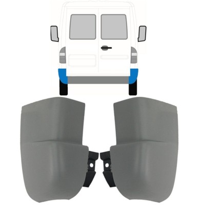 Zadní roh nárazníku na Mercedes Sprinter 1995-2006 / Levá+Pravá / Sada 9717