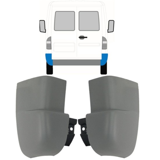 Zadní roh nárazníku na Mercedes Sprinter 1995-2006 / Levá+Pravá / Sada 9717