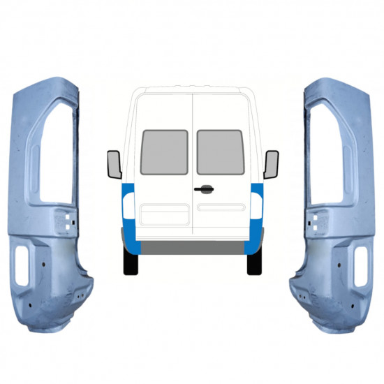 Opravný plech zadního rohu na Mercedes Sprinter 1995-2005 / Levá+Pravá / Sada 10486