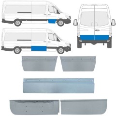 Opravný plech vnějších dveří na Volkswagen Crafter 2005-2017 / Levá+Pravá / Sada 14206