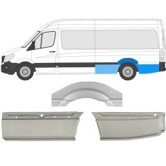 Lem zadního blatníku na Mercedes Sprinter 2006-2018 / Levá / Sada 8718