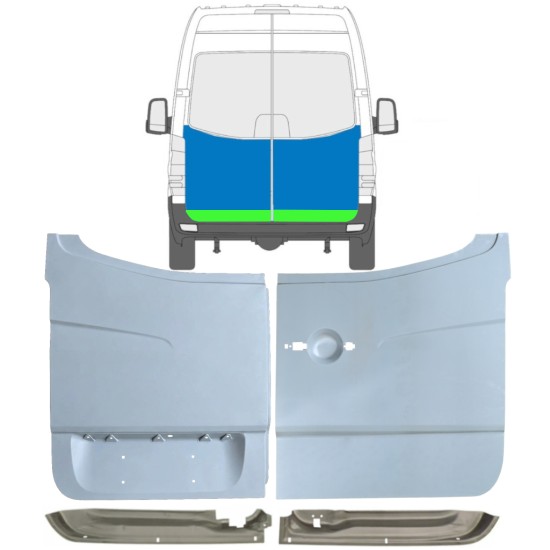 Opravný plech zadních dveří na Volkswagen Crafter 2005-2017 / Sada 14487