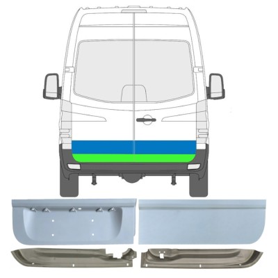 Opravný plech zadních dveří na Mercedes Sprinter 2006-2018 / Levá+Pravá / Sada 17174