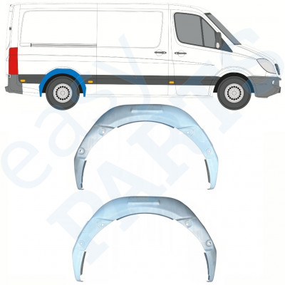 Vnitřní oprava zadního blatníku na Mercedes Sprinter 2006- / Levá+Pravá / Sada 10114