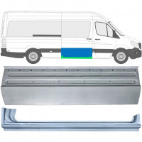 Opravný plech posuvných dveří + opravný plech prahu na Mercedes Sprinter 2006- / Pravá / Sada 11959