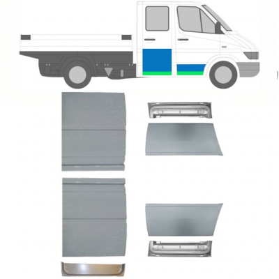 MERCEDES SPRINTER 1995-2006 DVOJITÁ KABINA DVEŘE OPRAVNÝ PANEL / NASTAVIT