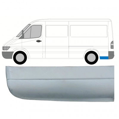 Opravný plech zadního blatníku spodní část na Mercedes Sprinter 1995- / MWB / Levá 8145