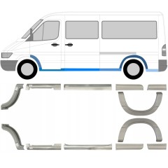 Opravný plech sada na Mercedes Sprinter 1995-2006 / Levá+Pravá / 6756