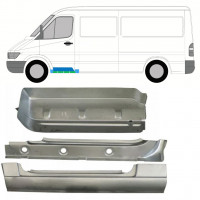 Opravný plech vnitřního prahu + blatníku + předního schodu na Mercedes Sprinter 1995-2006 / Levá / Sada 10530