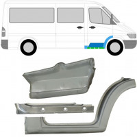 Opravný plech vnitřního prahu + blatníku + předního schodu na Mercedes Sprinter 1995-2006 / Pravá / Sada 10521