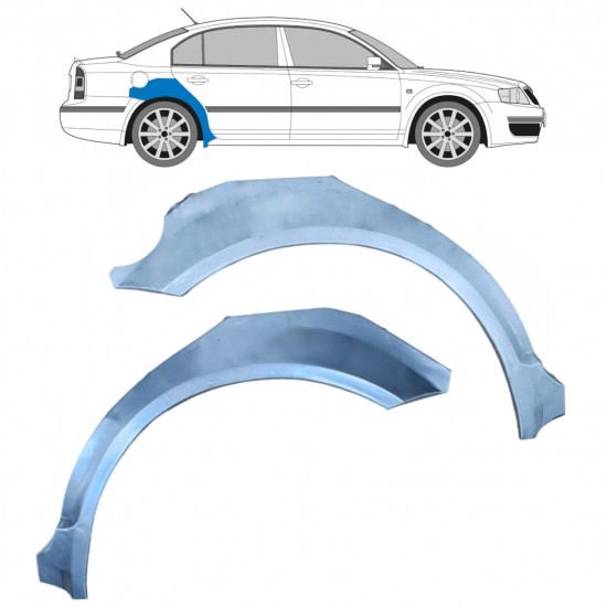 Lem zadního blatníku na Skoda Superb 2002-2008 / Levá+Pravá / Sada 9253