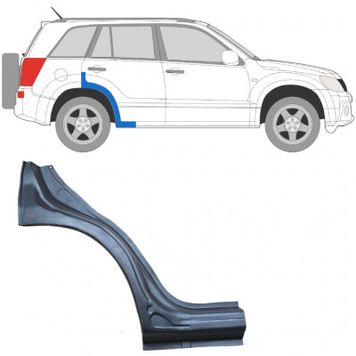 Lem zadního blatníku na Suzuki Grand Vitara 2005-2012 / Pravá 7020