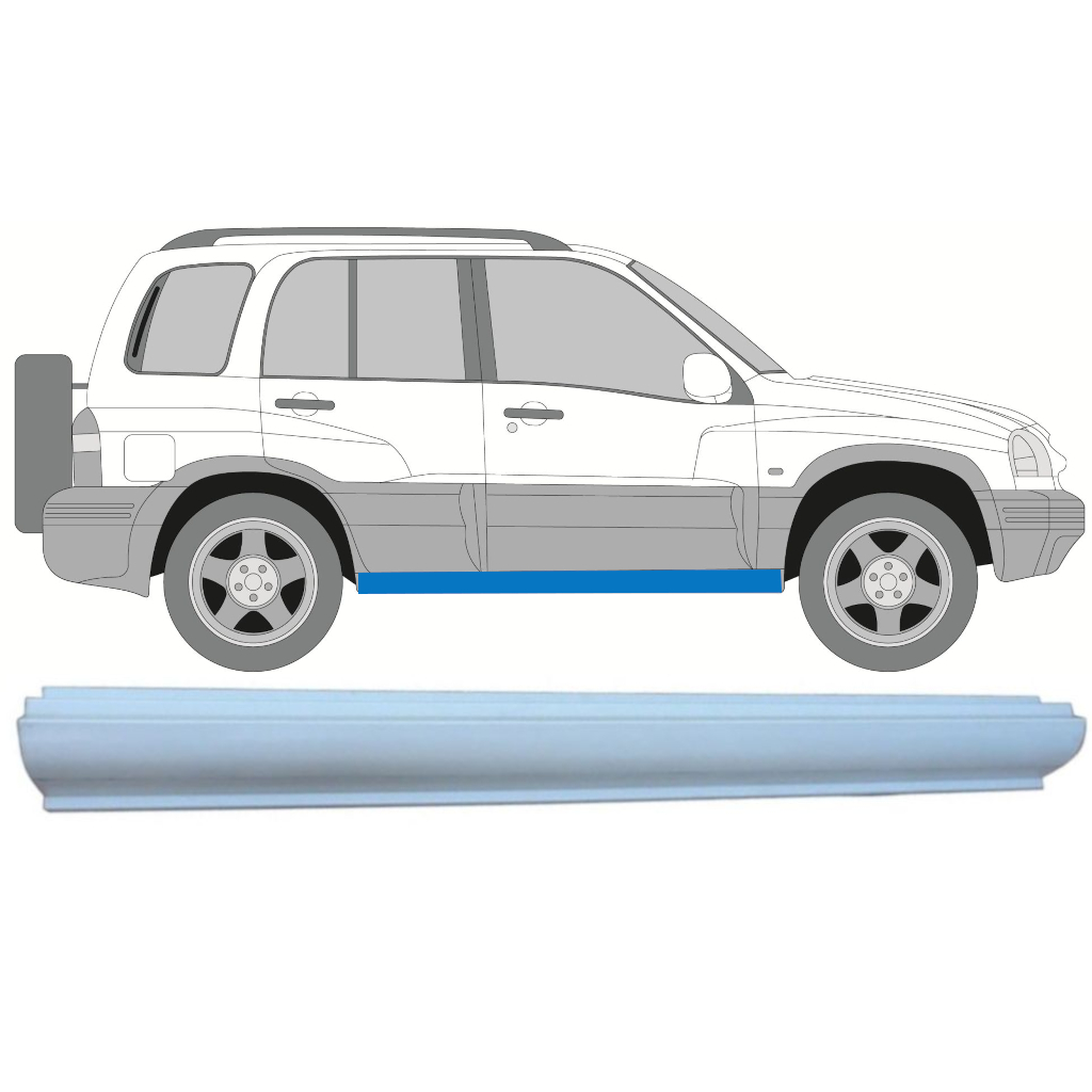 Opravný Plech Prahu Na Suzuki Grand Vitara 1997-2005 / Levá = Pravá (Symetrická) 9062