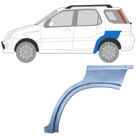 Lem zadního blatníku na Suzuki Ignis 2000-2003 / Levá 7030