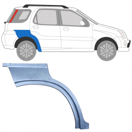 Lem zadního blatníku na Suzuki Ignis 2000-2003 / Pravá 7029