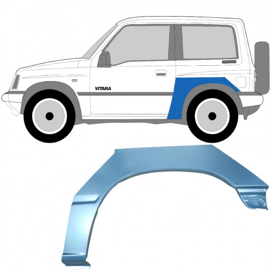 SUZUKI VITARA 1988-1998 OPRAVA ZADNÍHO BLATNÍKU / LEVÝ