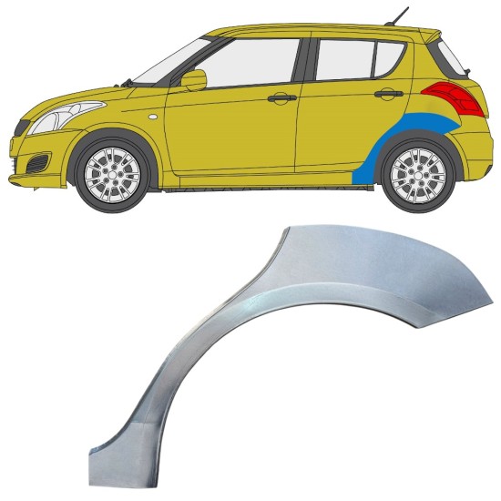 Lem zadního blatníku na Suzuki Swift 2010-2017 / Levá 16365