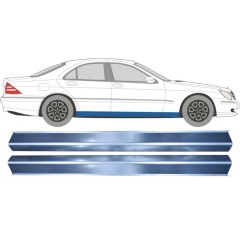 Opravný plech prahu na Mercedes S-Class W220 1998-2005 / Levá = Pravá (symetrická) / Sada 10487