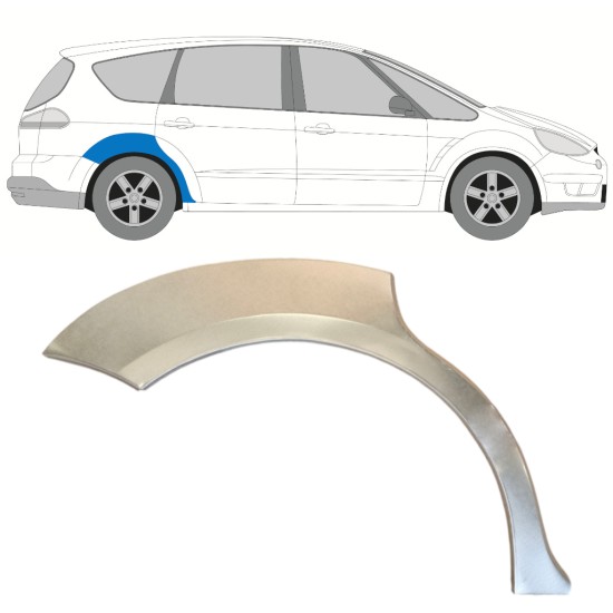 Lem zadního blatníku na Ford S-MAX 2006-2015 / Pravá 14764 Lem zadního blatníku na Ford S-MAX 2006-2015 / Pravá 14764
