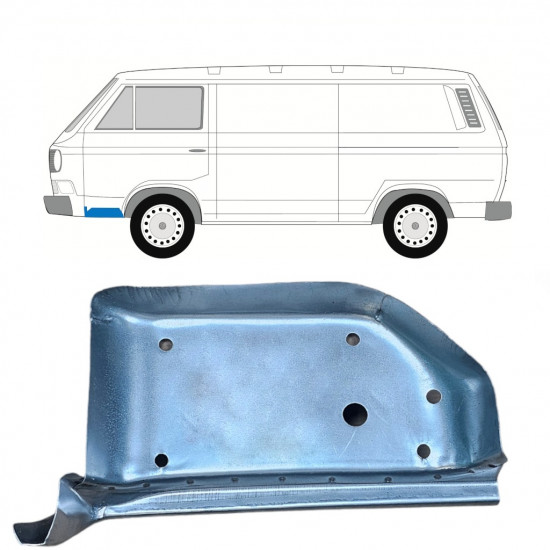 Opravný plech předního schodu na VW Transporter T3 1979-1992 / Levá 8161