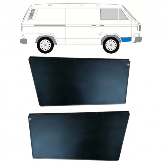 Opravný plech vnější části předních dveří na VW Transporter T3 1979-1992 / Sada 11091