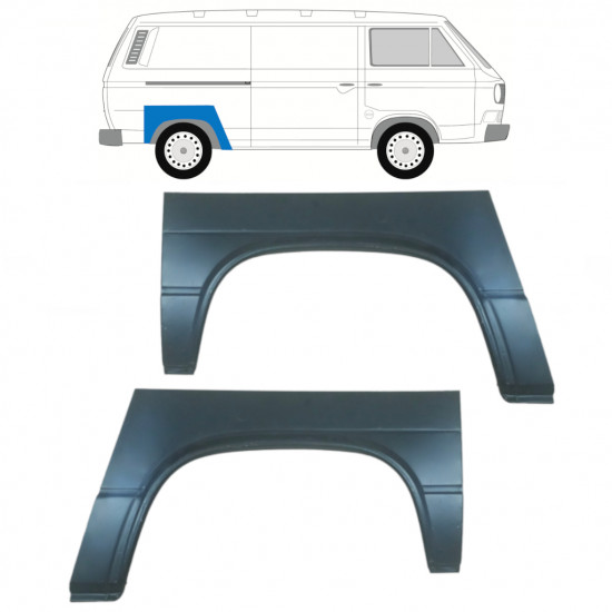 Lem zadního blatníku na VW Transporter T3 1979-1992 / Levá+Pravá / Sada 9779