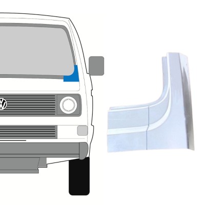 Opravný plech pod přední sklo na Volkswagen Transporter T3 1979-1992 / Levá 16127