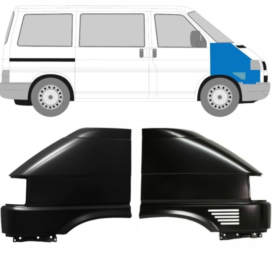 Přední blatník na Volkswagen Transporter T4 1996-2003 / Levá+Pravá / Sada 10583